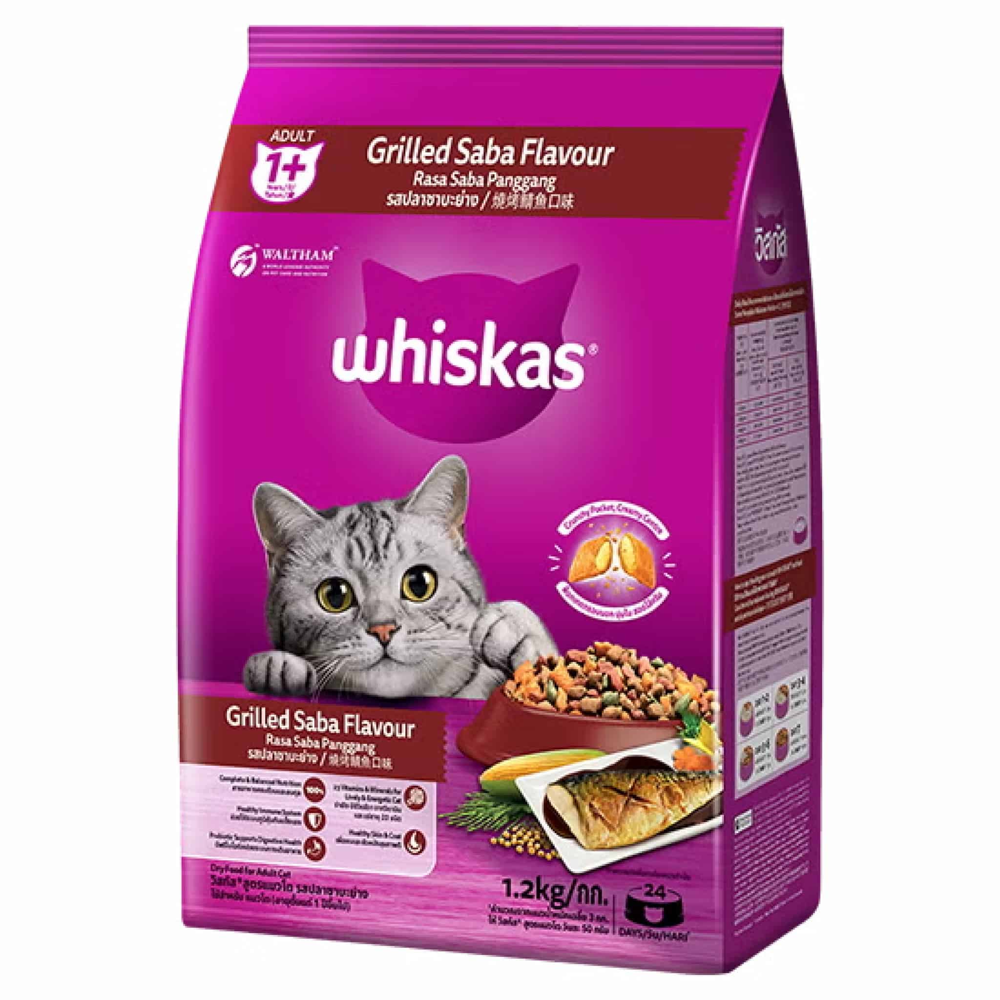 Whiskas สูตรแมวโต รสปลาซาบะย่าง 450 กรัม